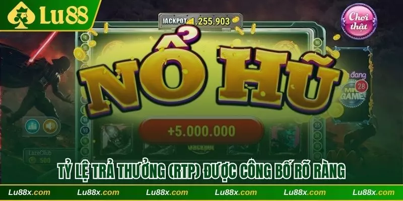 Tỷ lệ trả thưởng (RTP) được công bố rõ ràng